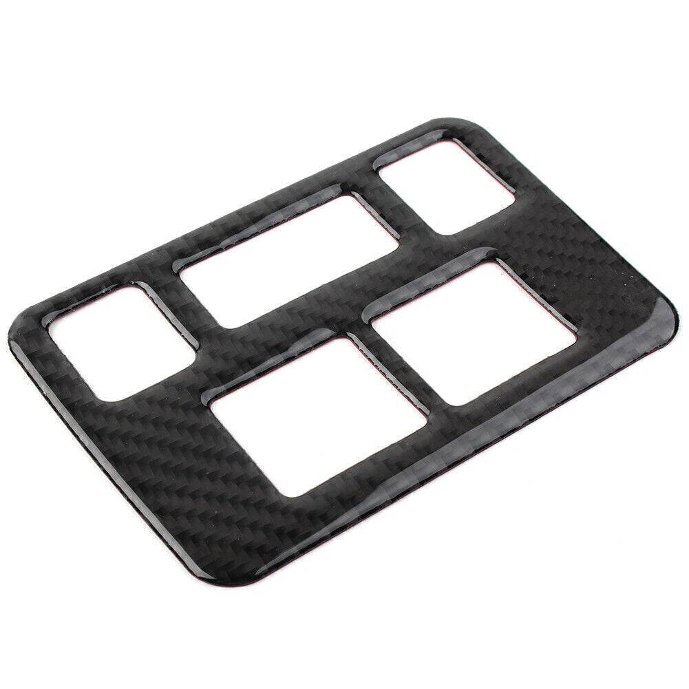 Carbon Fiber Front Headlight Button Frame Cover Trim for Subaru Forester (2013–2018)
