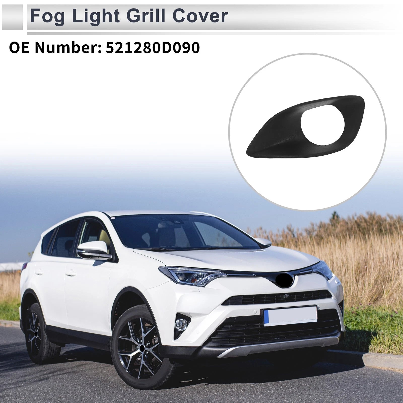 1 Pc Fog Light Grill for Toyota Yaris (2007–2013) No. 521280D090