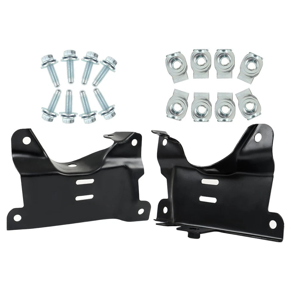 Set of 2 Front Bumper Outer Brackets for Chevy Silverado 2500HD 3500HD (2007-2010)