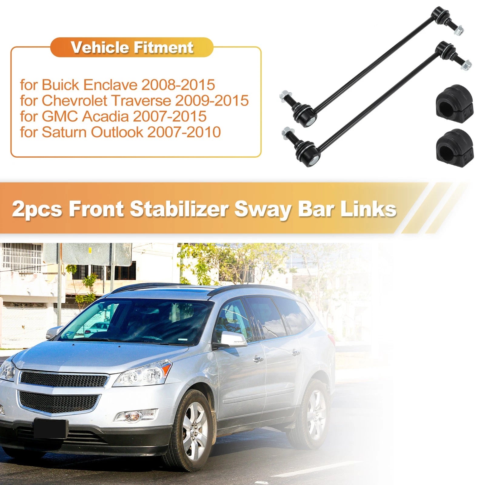 Front Stabilizer Sway Bar Link for Buick Enclave, GMC Acadia (2007–2017) K750155/K200876