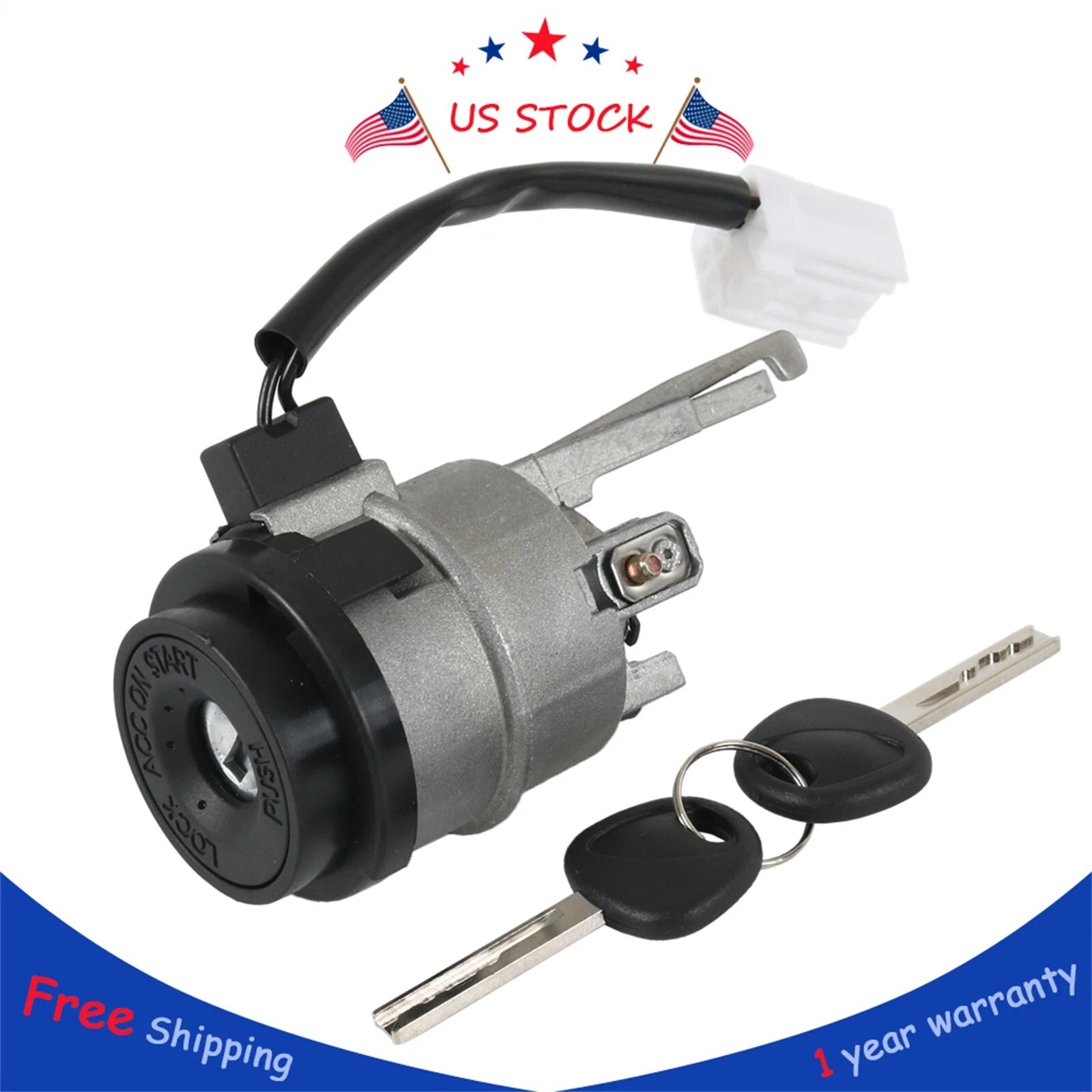 Ignition Lock Cylinder with 2 Keys for Hyundai Accent (2012–2017)