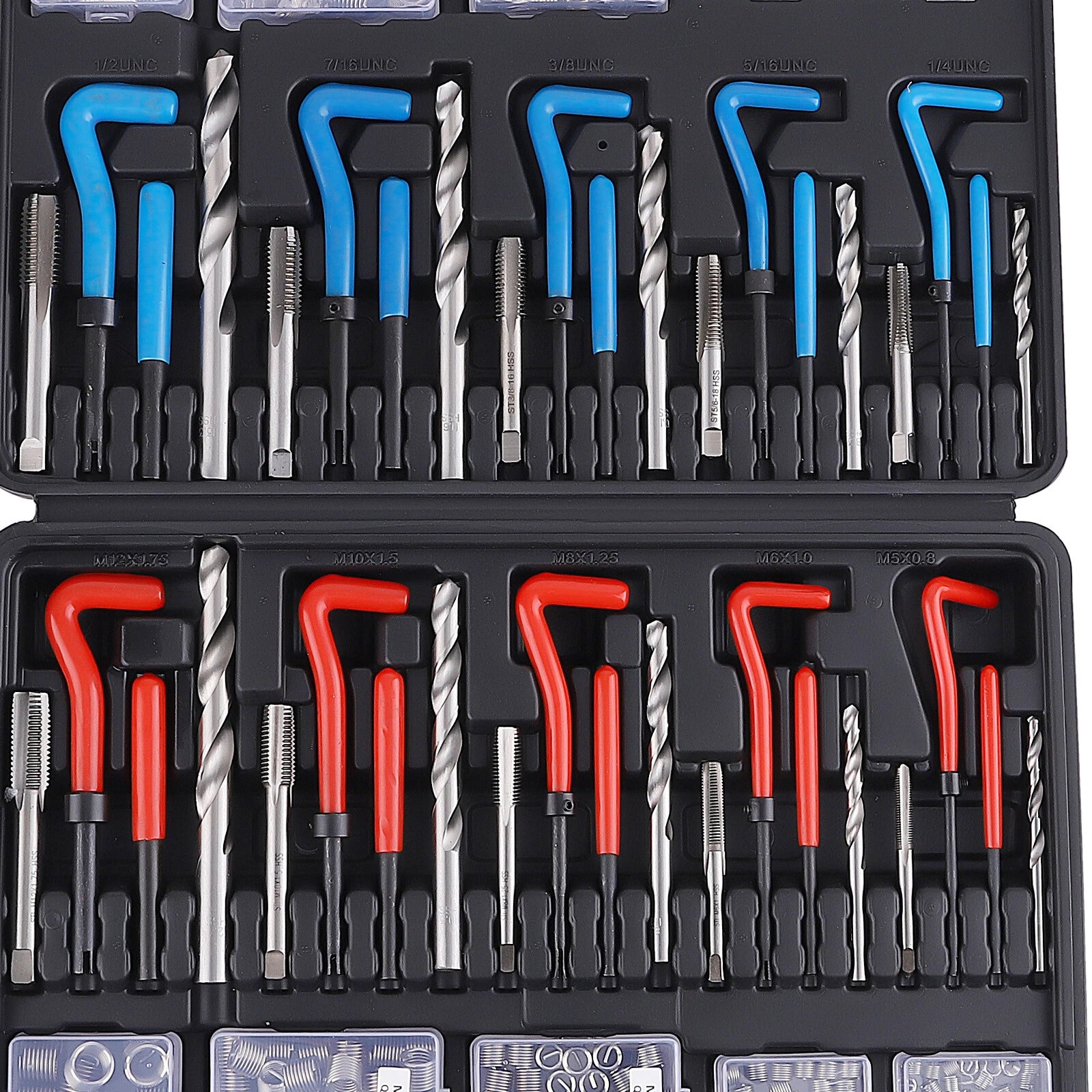 Helicoil Thread Repair Kit 320-Piece for Automotive (SAE & Metric)