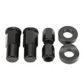 Rim Lock Nuts Spacer Kit for Universal Motorcycle (All Years) - Black Aluminum