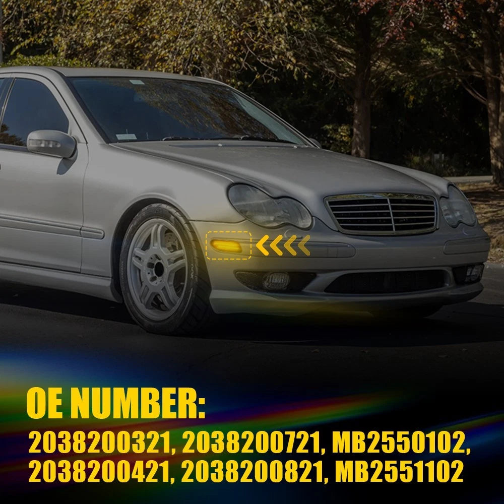 Plug & Play Front LED Side Markers for Mercedes W203 C350 (2006–2007)