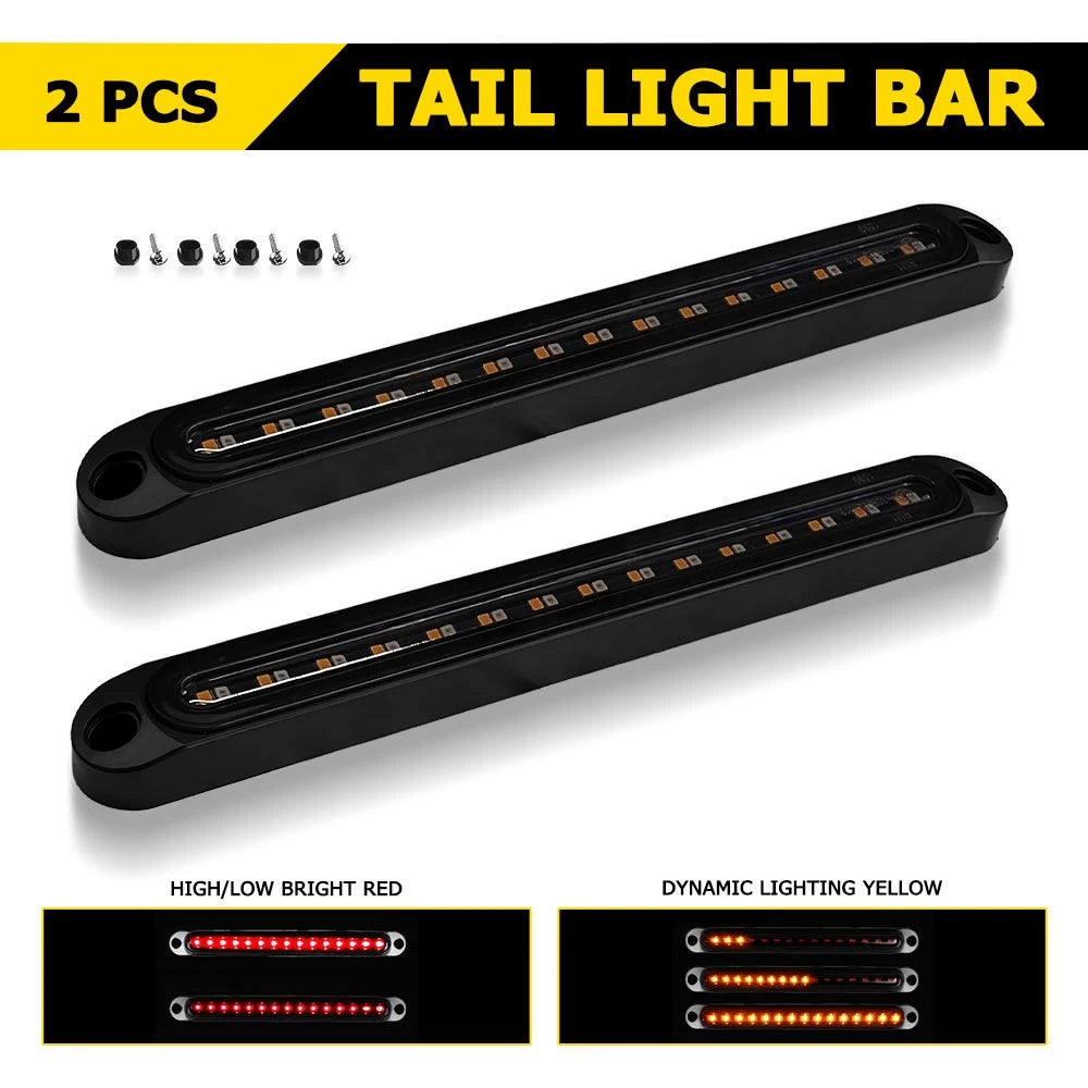 2X 10 Inch Dynamic LED Trailer Light Bar for Truck (30LED)
