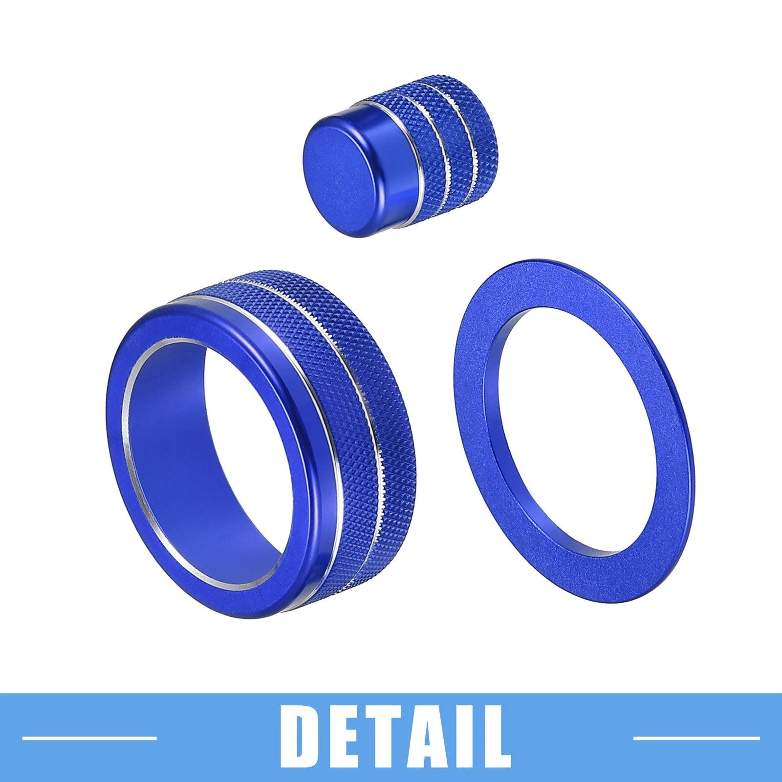8pcs AC Switch Air Vent Knob Engine Button Cover for Honda Civic (2022–2023) Blue