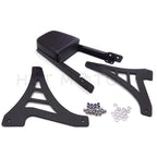 Black Skull Backrest Sissy Bar with Leather Pad for Harley Sportster (1200-883)