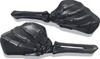 Kuryakyn Skeleton Hand Mirrors for Harley Davidson (2000–2024) Black