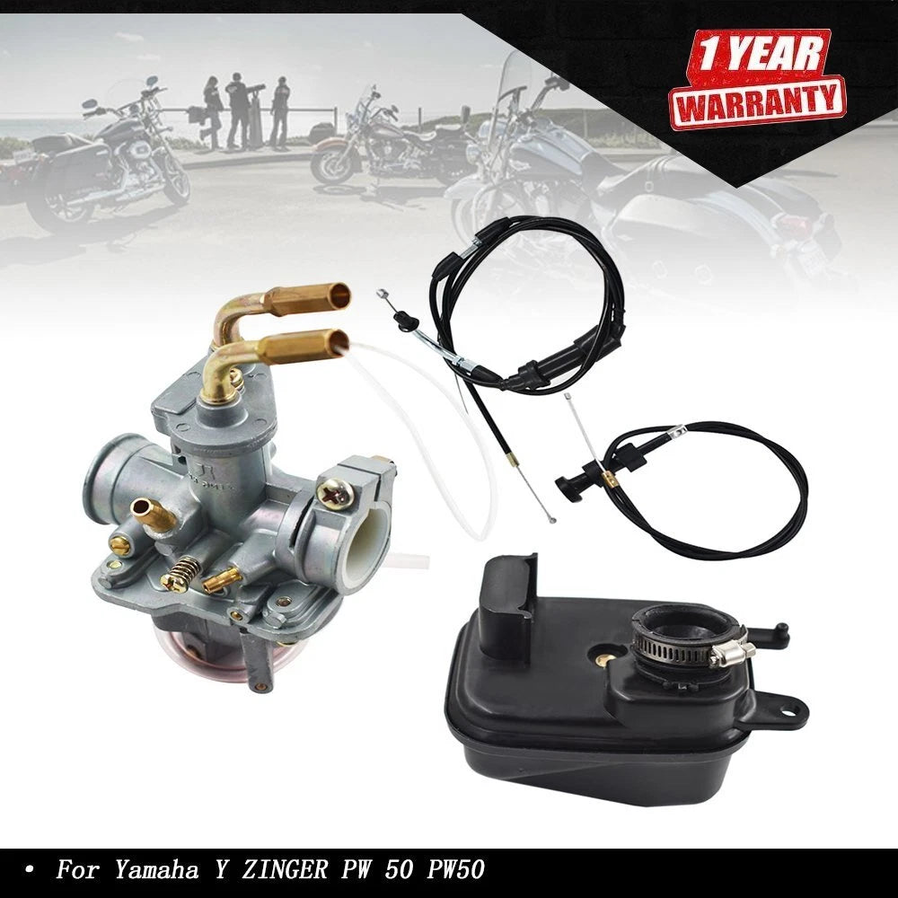 Carburetor Air Filter & Throttle Choke Cable for Yamaha PW50 (2000â2023)