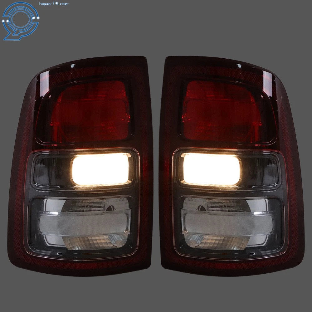 Set of 2 Tail Lights for Dodge Ram 2500 3500 (2019–2023) with Black Trim