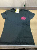 Ladies T-Shirt for Calcutta 4794-0057 (Small) Black with Pink Logo