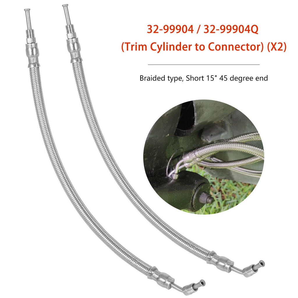 Trim Ram Cylinder Hose Kit for Mercruiser Alpha One Gen Two (32-864960, 32-864959)