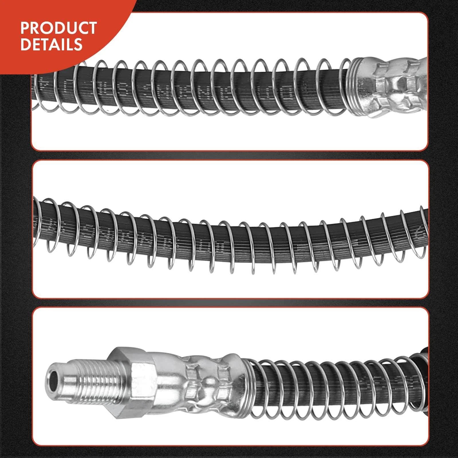 2X Front Brake Hydraulic Hose for Mercedes-Benz SL63 AMG SL65 AMG (2009–2019)