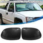 1 Pair Rearview Mirror Cap for GMC Yukon (2015–2023) Carbon Fiber Black