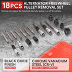 18Pcs Pulley Puller Remover Kit for Alternator (w/Case)