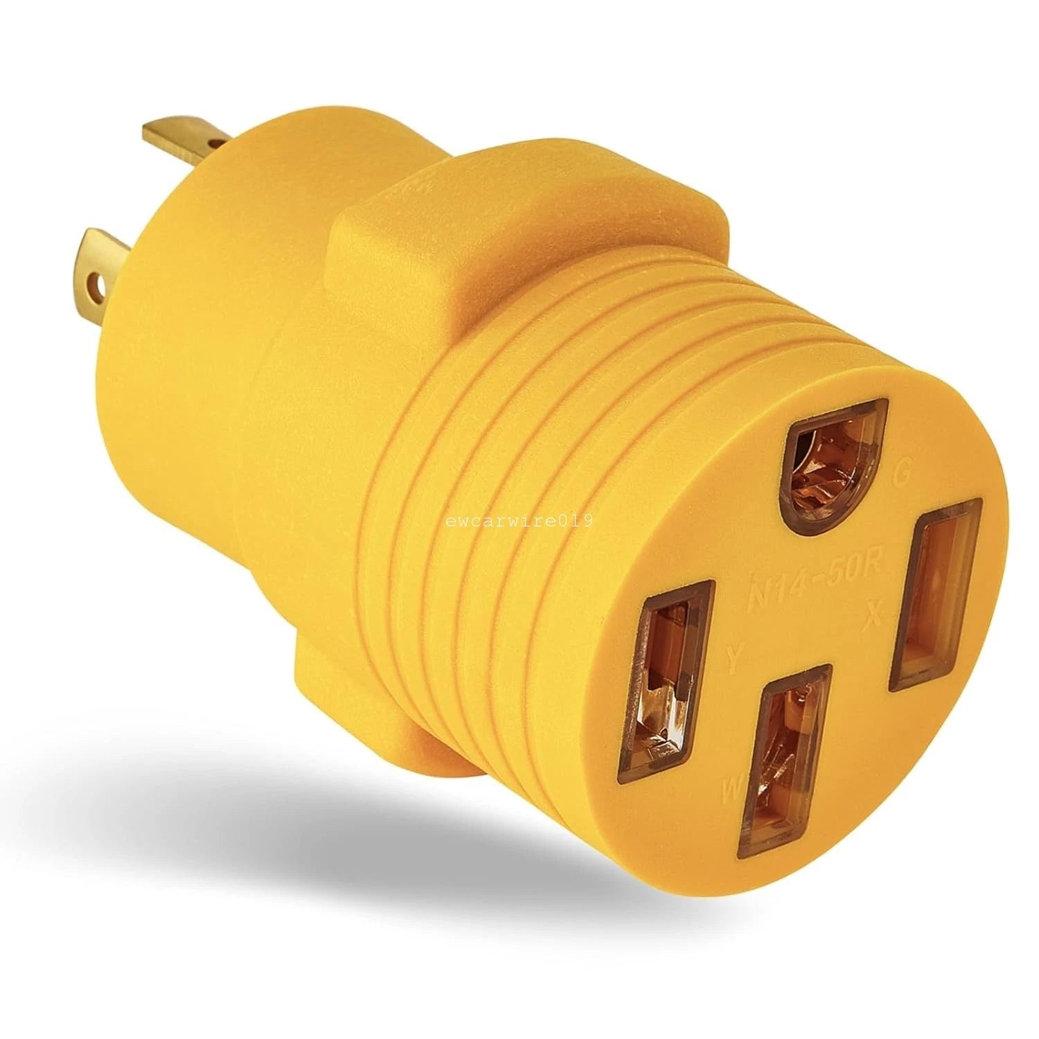 RV Generator Plug Twist Lock L14-30P to L14-50R 4 Prong Adapter for EV Camper