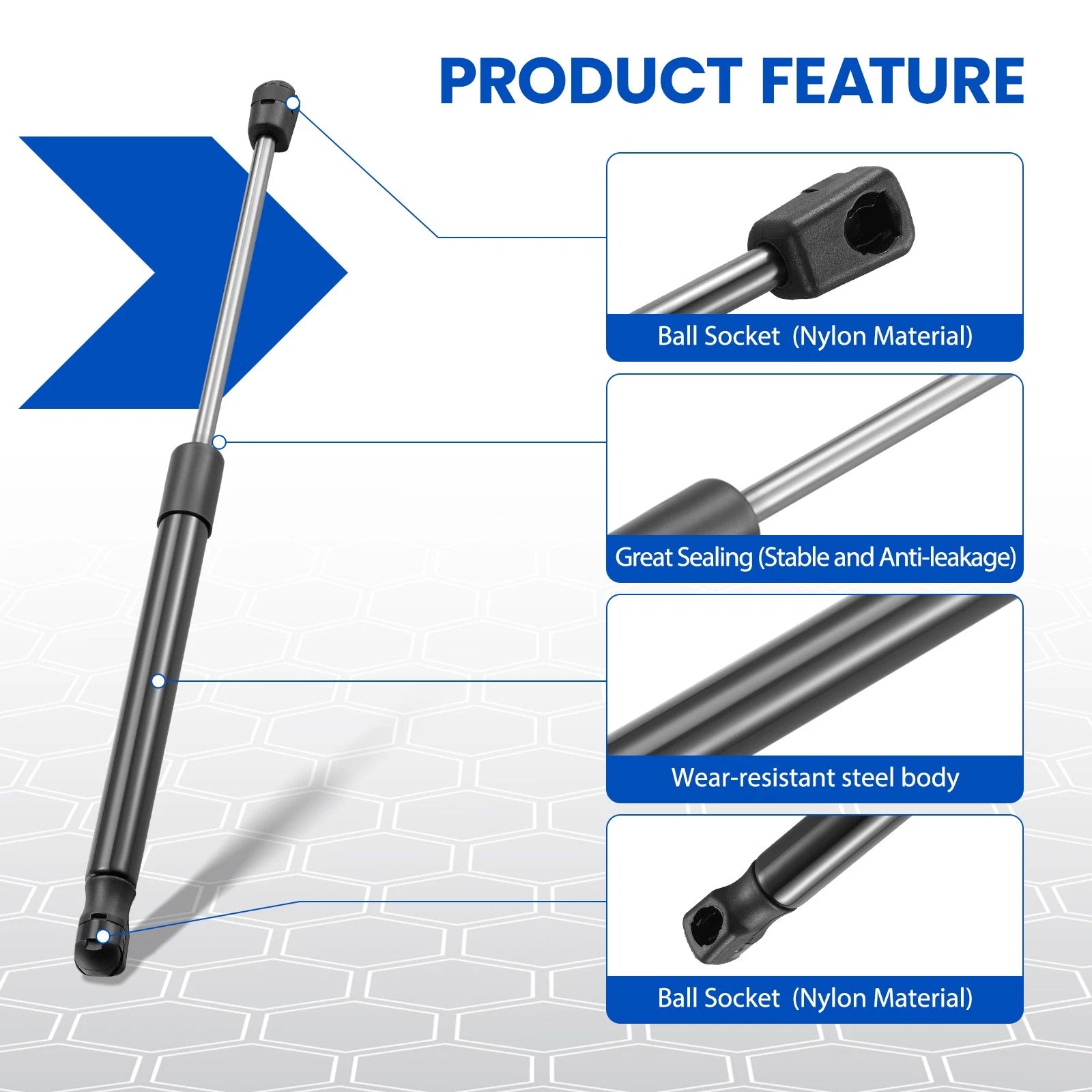 2X Hood Lift Support Struts for Hyundai Santa Fe (2013–2018)