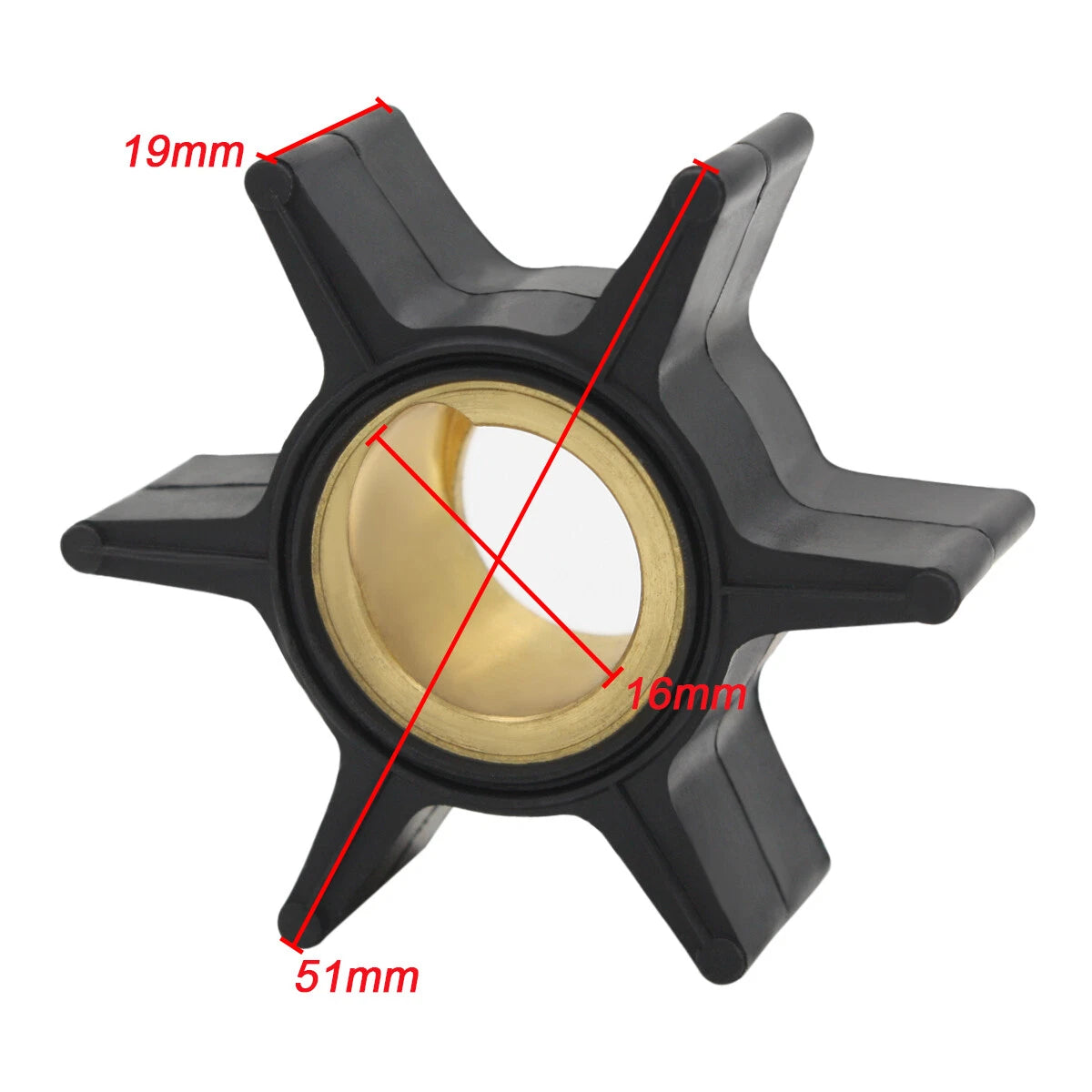 Water Pump Impeller for Evinrude Johnson/OMC BRP 20-35HP 395289 395265