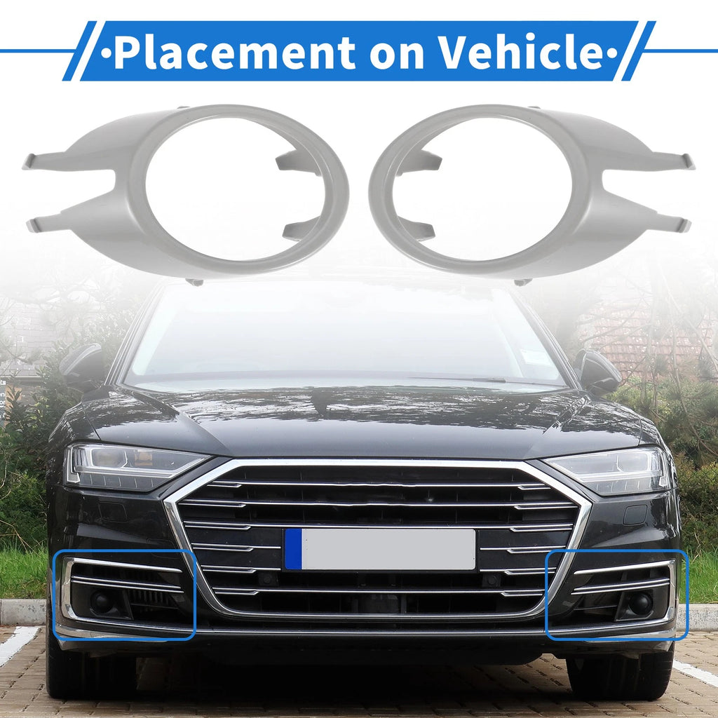 1 Pair Front Fog Light Grill for Audi A4 B7 (2005–2008) No. 8E0807819/8E0807820