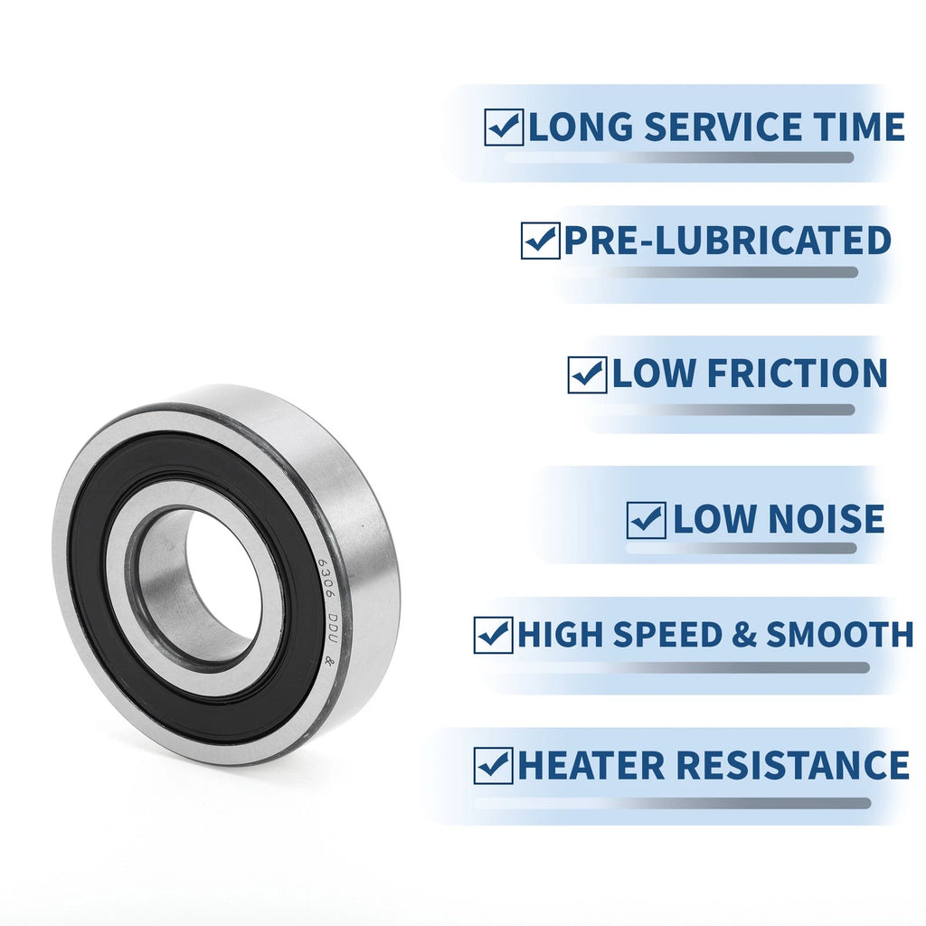 Deep Groove Ball Bearing 6306DDU for Scooter Skateboard Wheel (30x72x19mm)