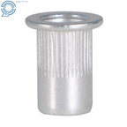 100 Pack Aluminum Flat Head Rivet Nut Insert for Metric M6