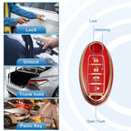 Silicone Key Fob Case Cover for Infiniti QX80 (2014) - Red