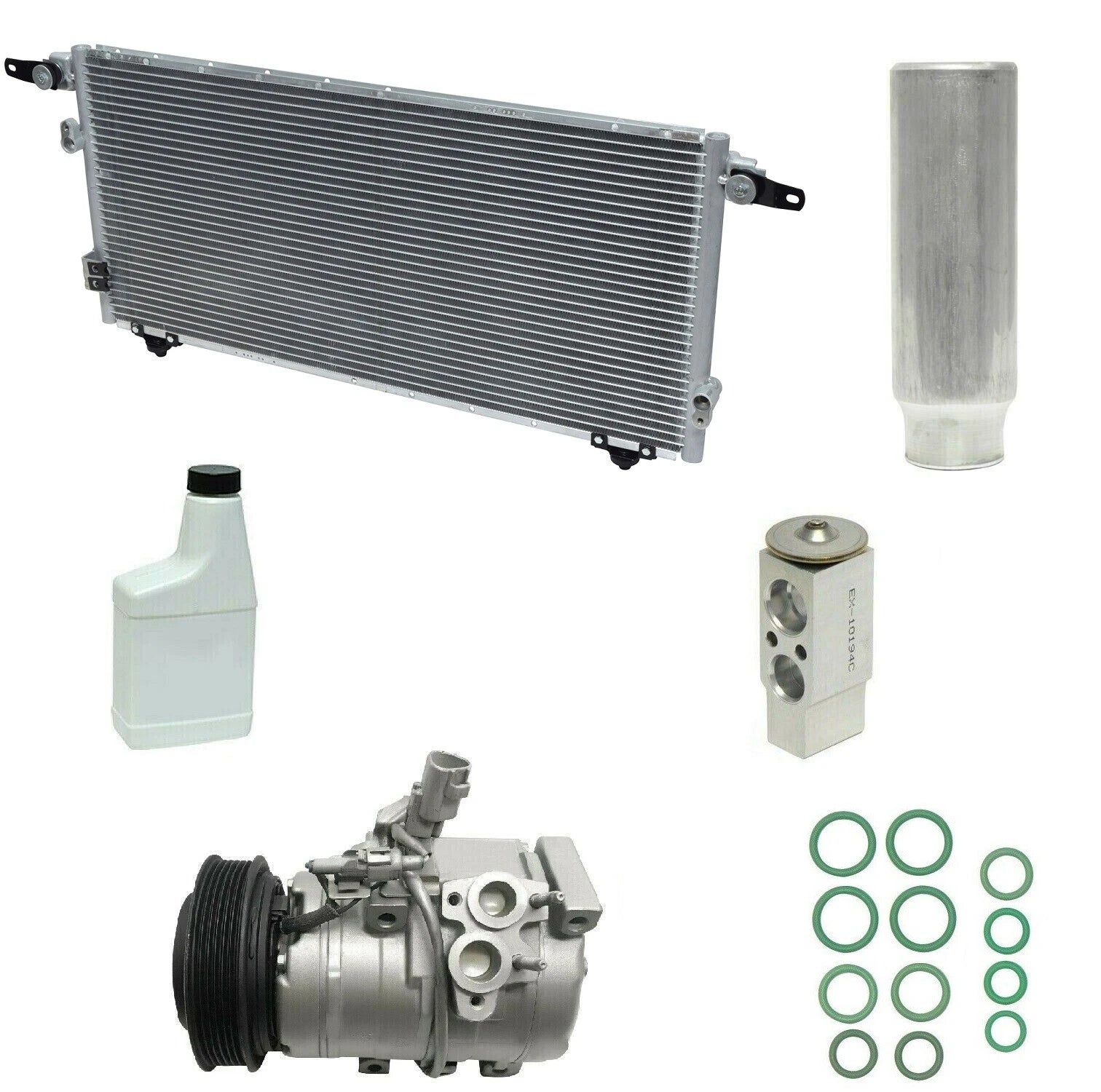 A/C Compressor Kit Replacement with Condenser for Toyota Hilux (2005–2015)