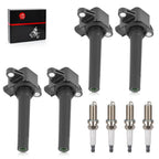 Set Of 4 Ignition Coils w/Spark Plug for Yamaha TX/RX/SXT/XAT1800