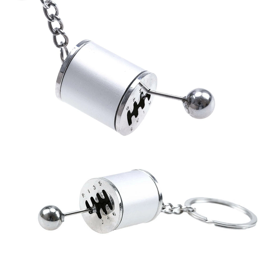 Luxury Key Chain for Ford (2015–2024) Chrome Finish 6-Speed Gear Box