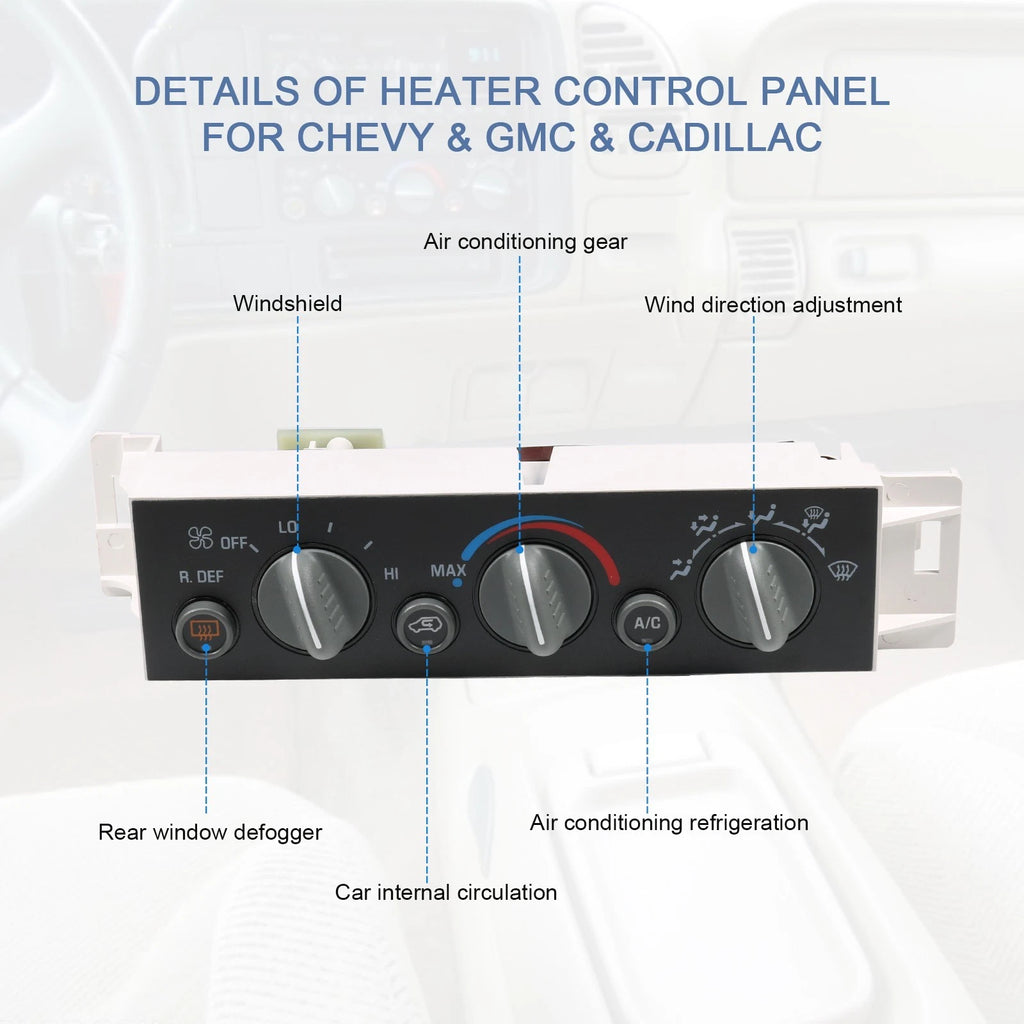 A/C Heater Control Panel for GMC Suburban Yukon Chevy Tahoe (1992–1999)