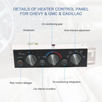 A/C Heater Control Panel for GMC Suburban Yukon Chevy Tahoe (1992–1999)