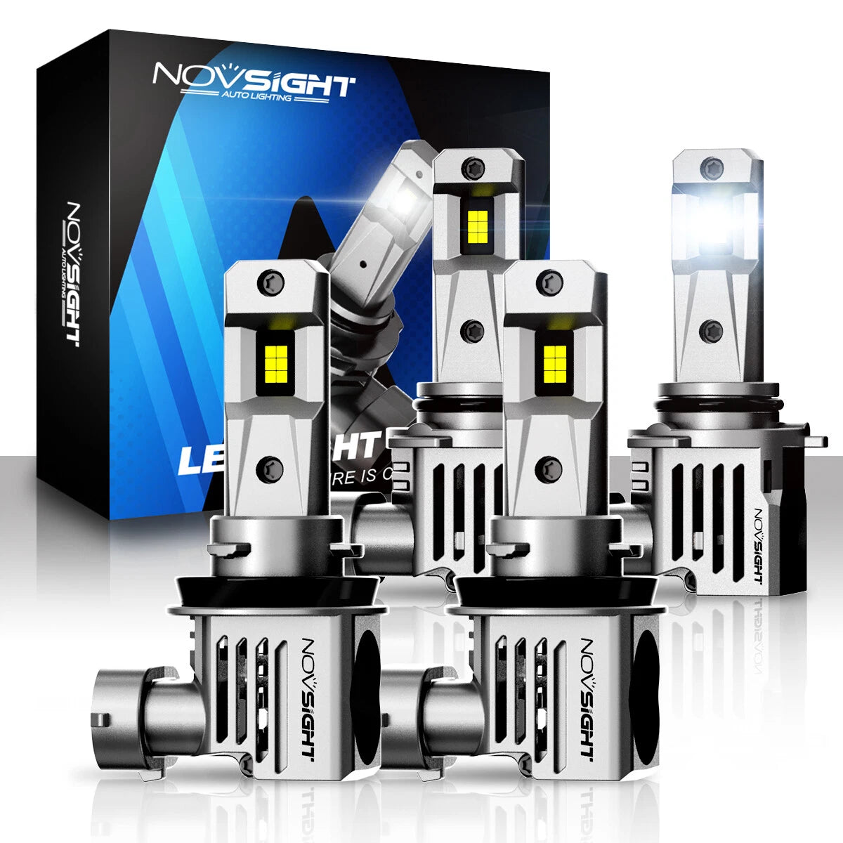 4X 9005 H11 Combo LED Headlight Bulbs for NOVSIGHT (High Low Beam)