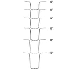 Set of 6 Chrome Ape Hanger Handlebars for Harley Sportster (10-20 inch)