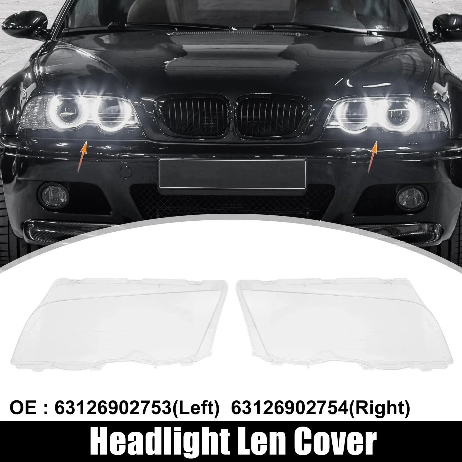 Front Headlight Lens Cover for BMW E46 4 Door (1998 - 2001)