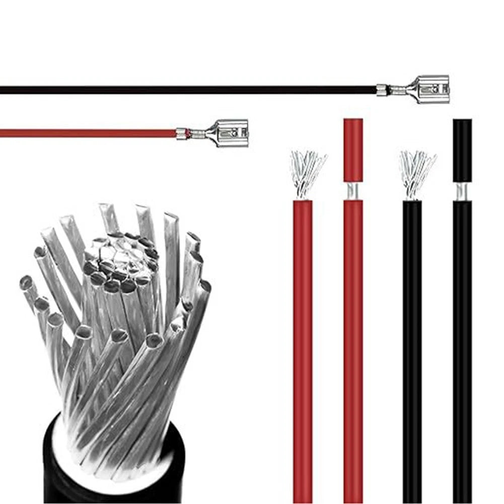 30PCS Spade Connector Kit with Insulating Sleeves for DIY (28mm, 48mm, 63mm)