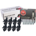 Set of 8 Ignition Coils & Spark Plugs for Buick Cadillac Chevy
