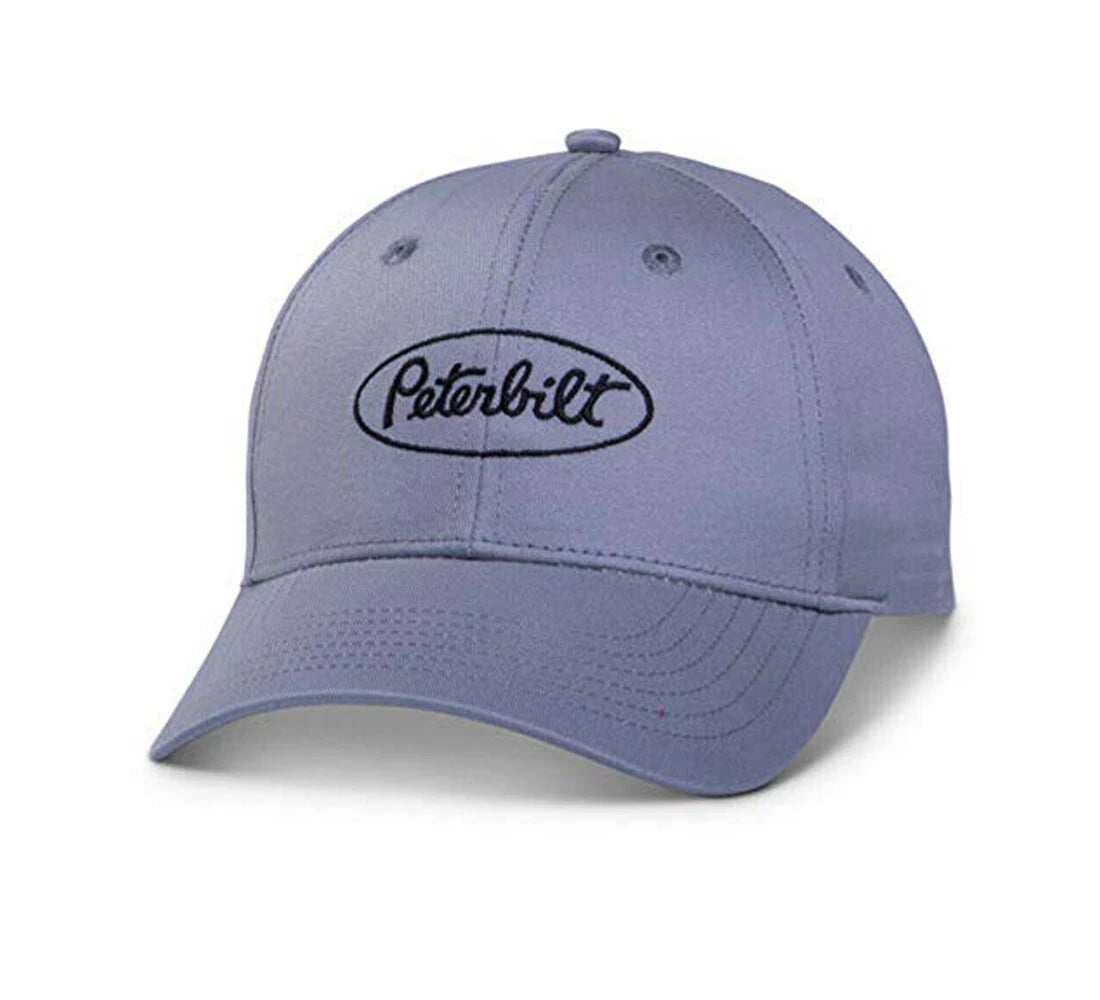 Peterbilt Trucker Hat with Reverse Logo - Gray & Black