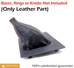 Shift Boot Cover for Ford Mustang (1987–1993) Red Stitch PVC Leather