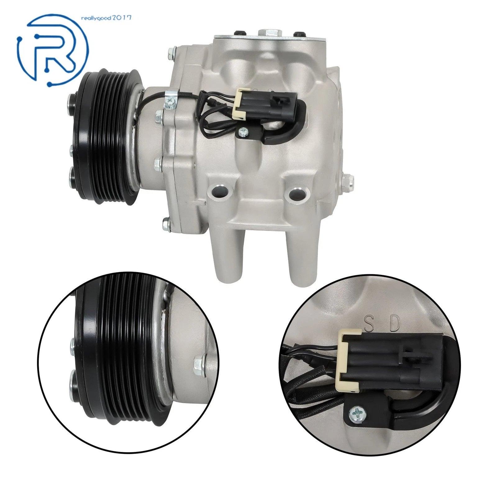 AC Compressor and Clutch for GMC Envoy 2002-2009 (4.2L L6) 637561