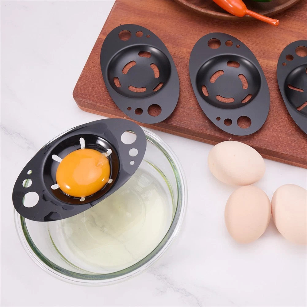 Set of 2 Stainless Steel Egg White Separator with Yolk Filter for Baking