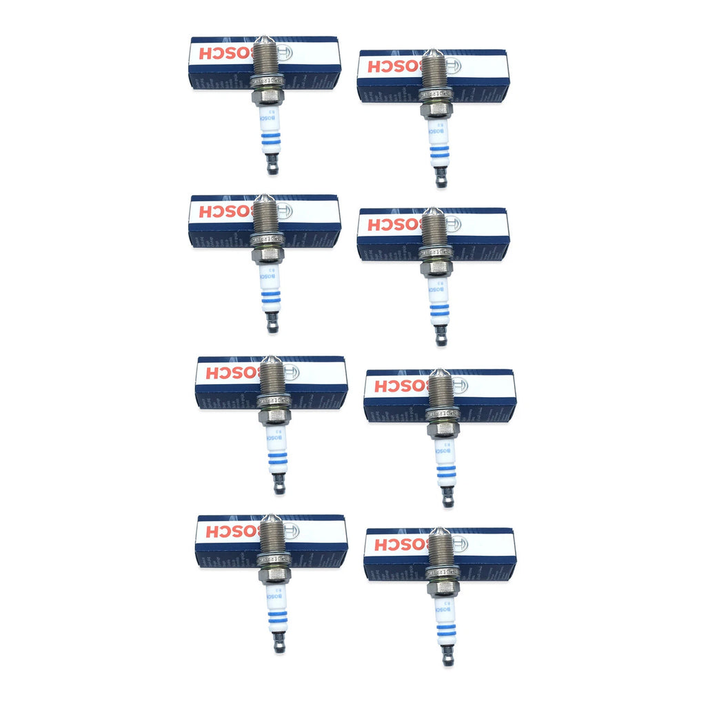 Set of 8 Spark Plugs for BMW (V8, 5, 6, 7, M, X, Z) (Bosch Platinum+4)