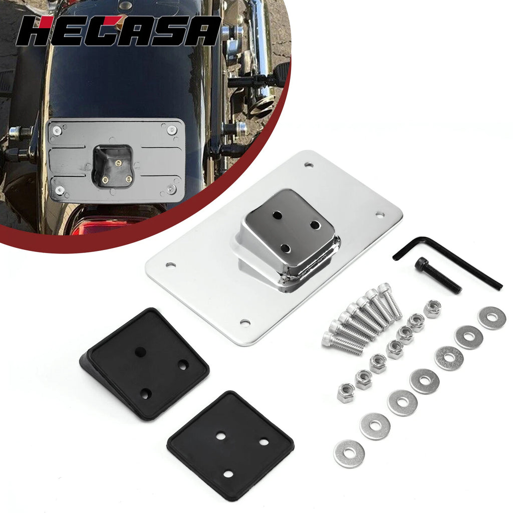 License Plate Mounting Bracket Frame for Harley Sportster Dyna Softail (2004–2023)