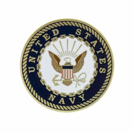 Adhesive Metal Medallion USN Emblem Decal for Navy Vehicle Gear