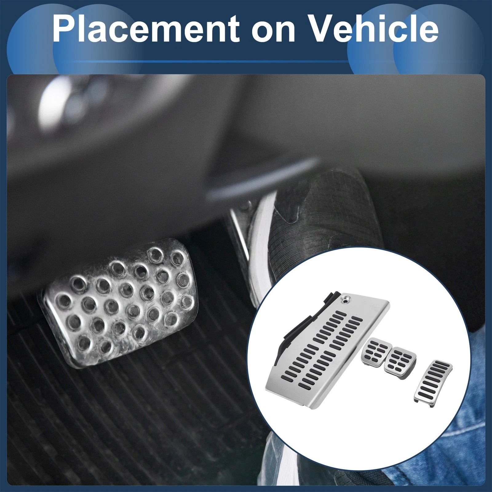 4Pcs Accelerator Pedal Covers for Volkswagen Polo (2009–2017)