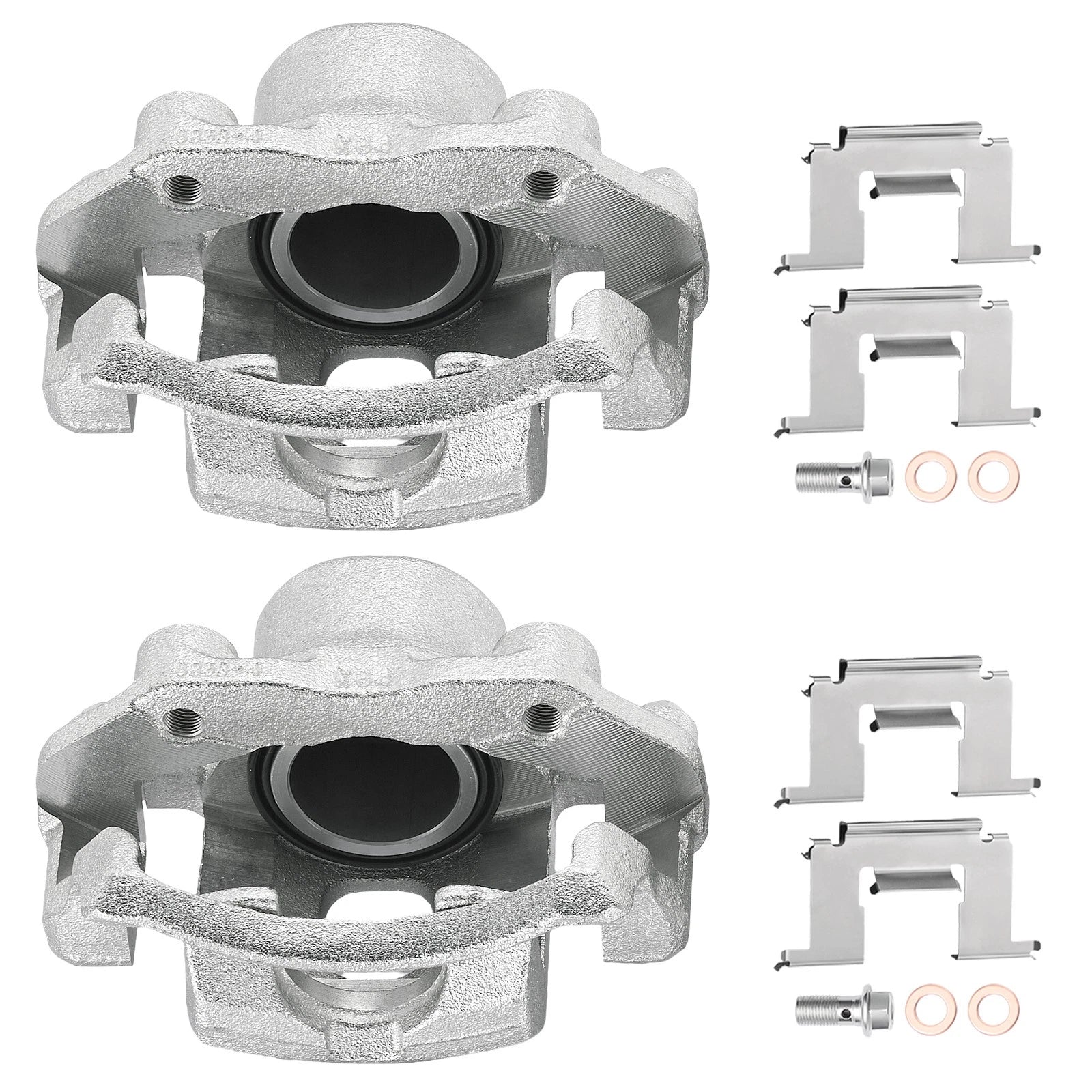 Set of 2 Front Brake Calipers with Bracket for Nissan Pickup D21 (1983–1991)