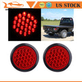 2X Round LED Stop Turn Tail Brake Lights for Truck Trailer (4 Inch)
