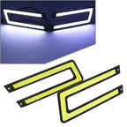 Pair White COB DRL LED Daytime Running Lights for Universal Cars