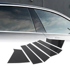 Set of 6 Car Pillar Window Trim Covers for Chevrolet Malibu (2016–2021) Black Carbon Fiber