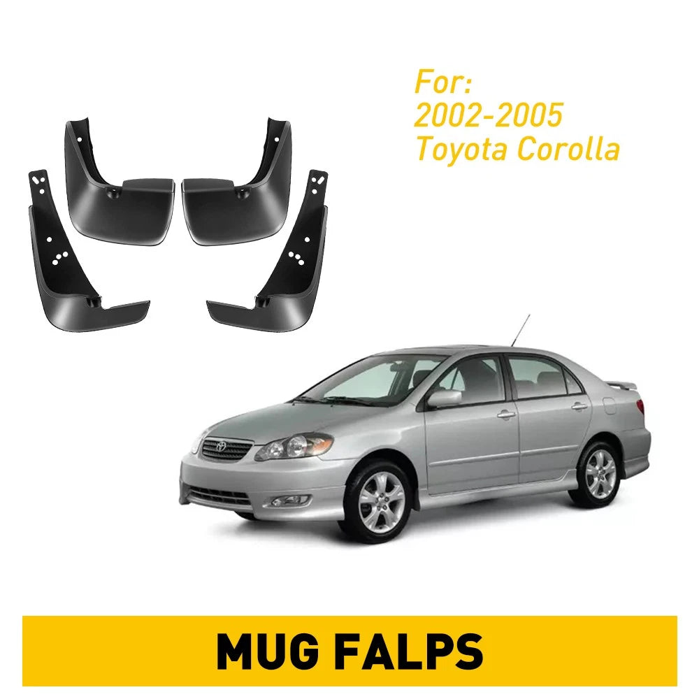 Set of 4 Mud Guards for Toyota Corolla (2002–2005)