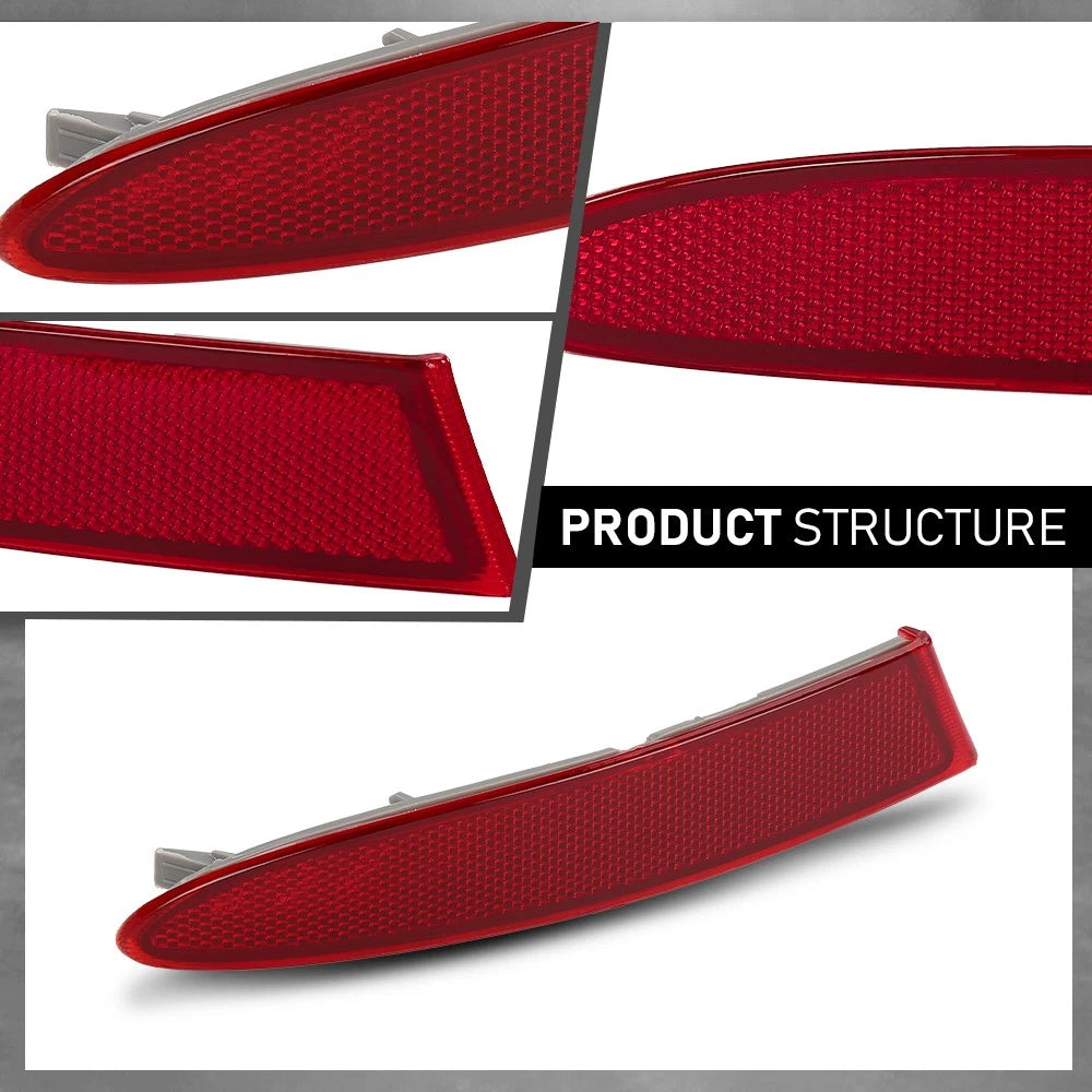 Pair Rear Bumper Reflectors for BMW X3 (2011–2017) Red